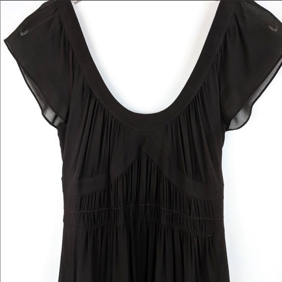 Theory Elsbeth Grecian Goddess Black Silk Dress 4 - Picture 4 of 5